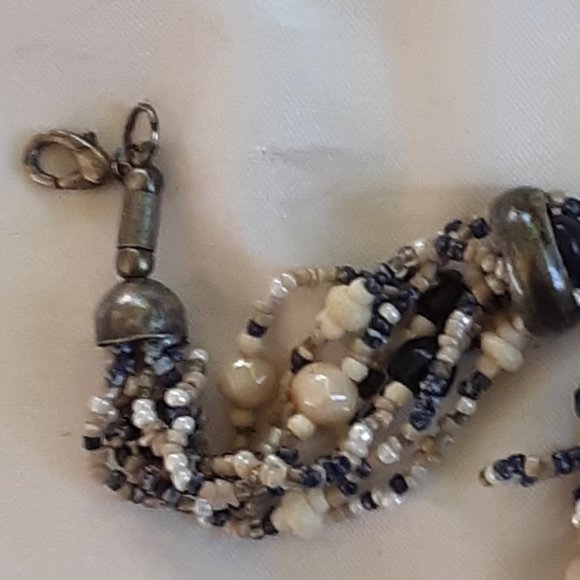 COPY - Bracelet 11" Beadwork Jewelry Findings Seed Beads Metal Rings Crafts Han… - Picture 7 of 8